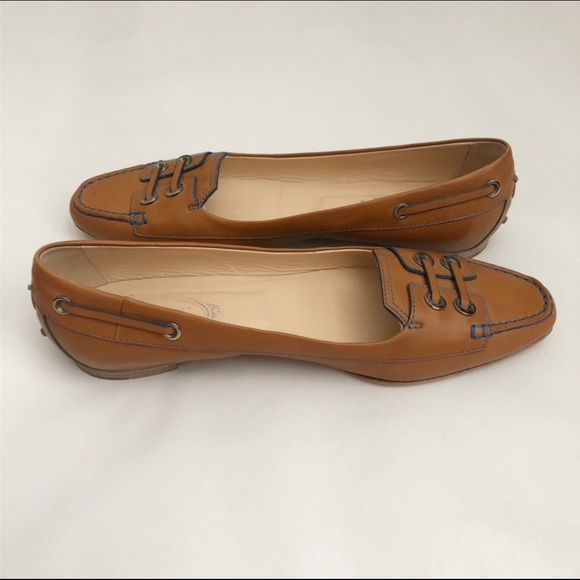 Tod’s Leather Ballerina Loafer Slip On Flats - Picture 11 of 11